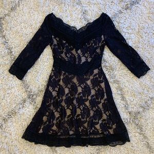 Free People Black Lace Dress S